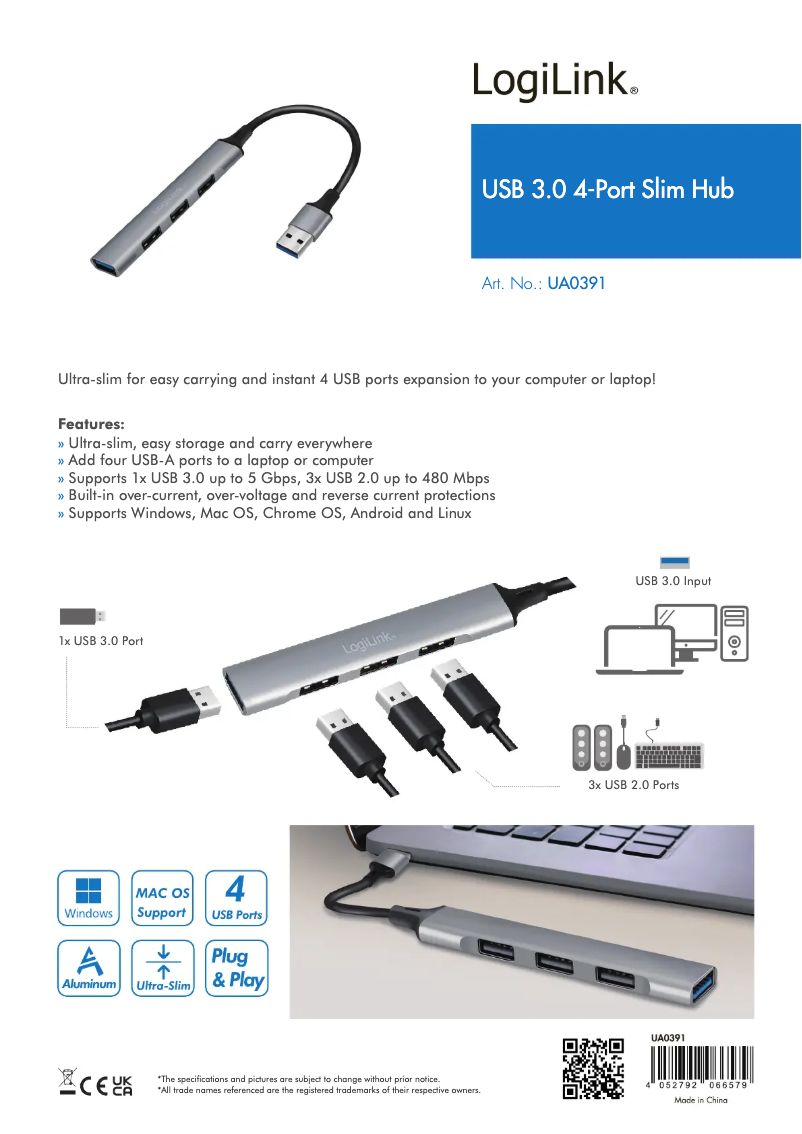Page 1 of the manual User Manual LogiLink UA0391