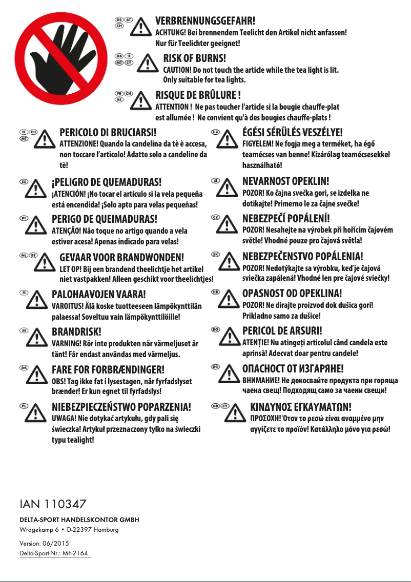 Page 1 of the manual User Manual Melinera IAN 110347