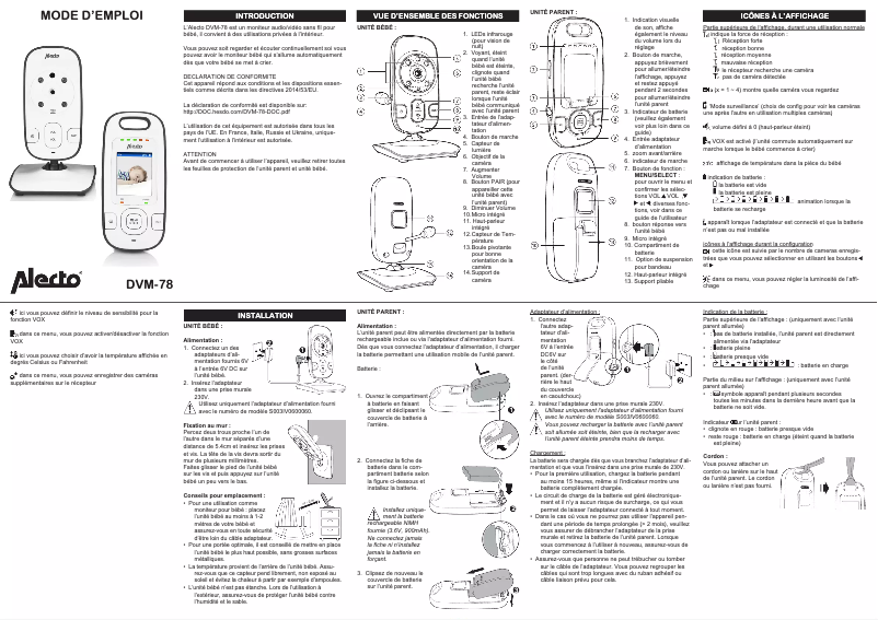 First page image of the manual for DVM-781