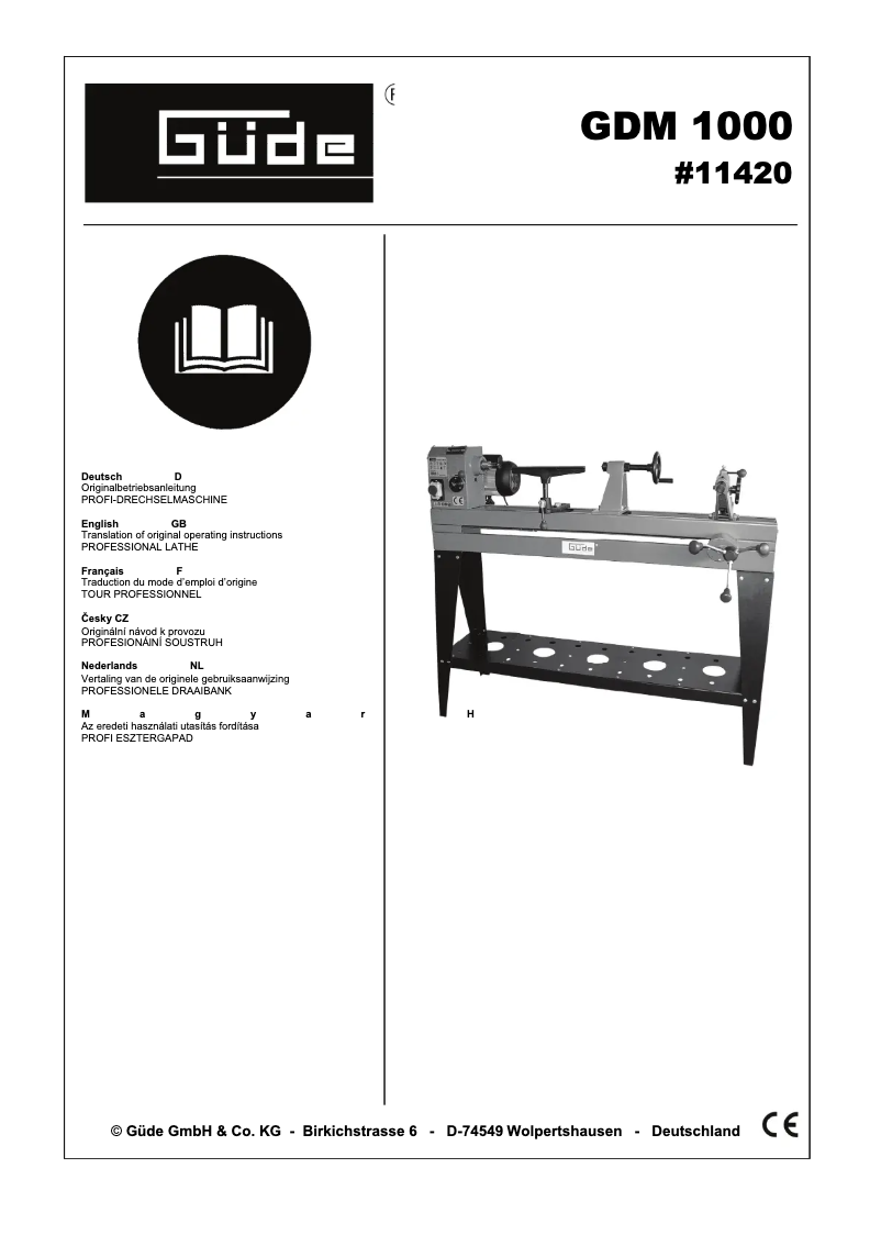 First page image of the manual for GDM 1000
