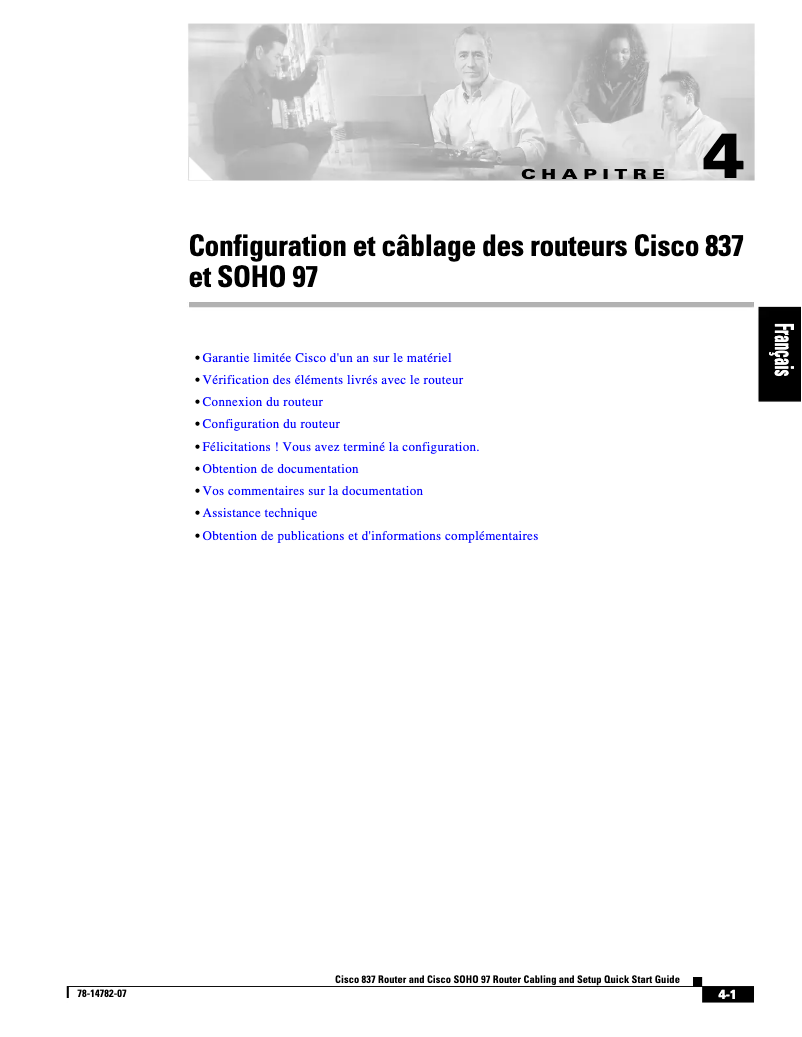 Page 1 de la notice Manuel utilisateur Cisco 837
