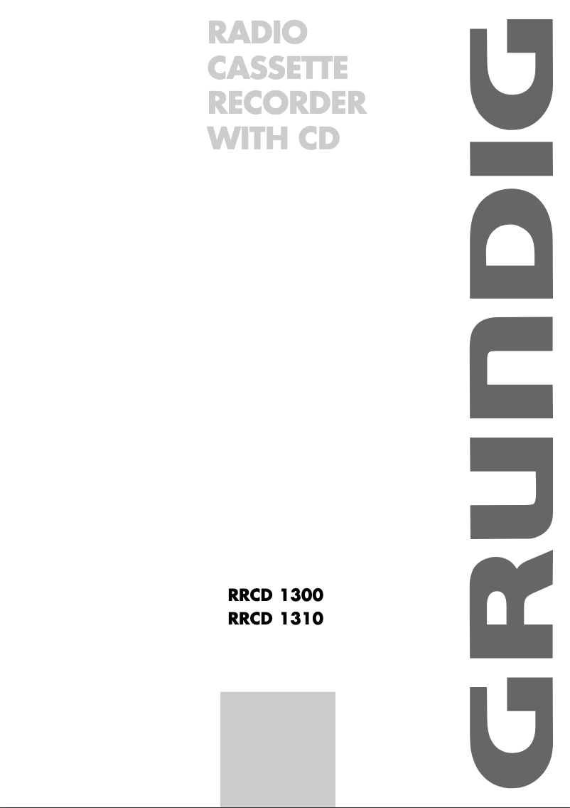 First page image of the manual for RRCD 1310