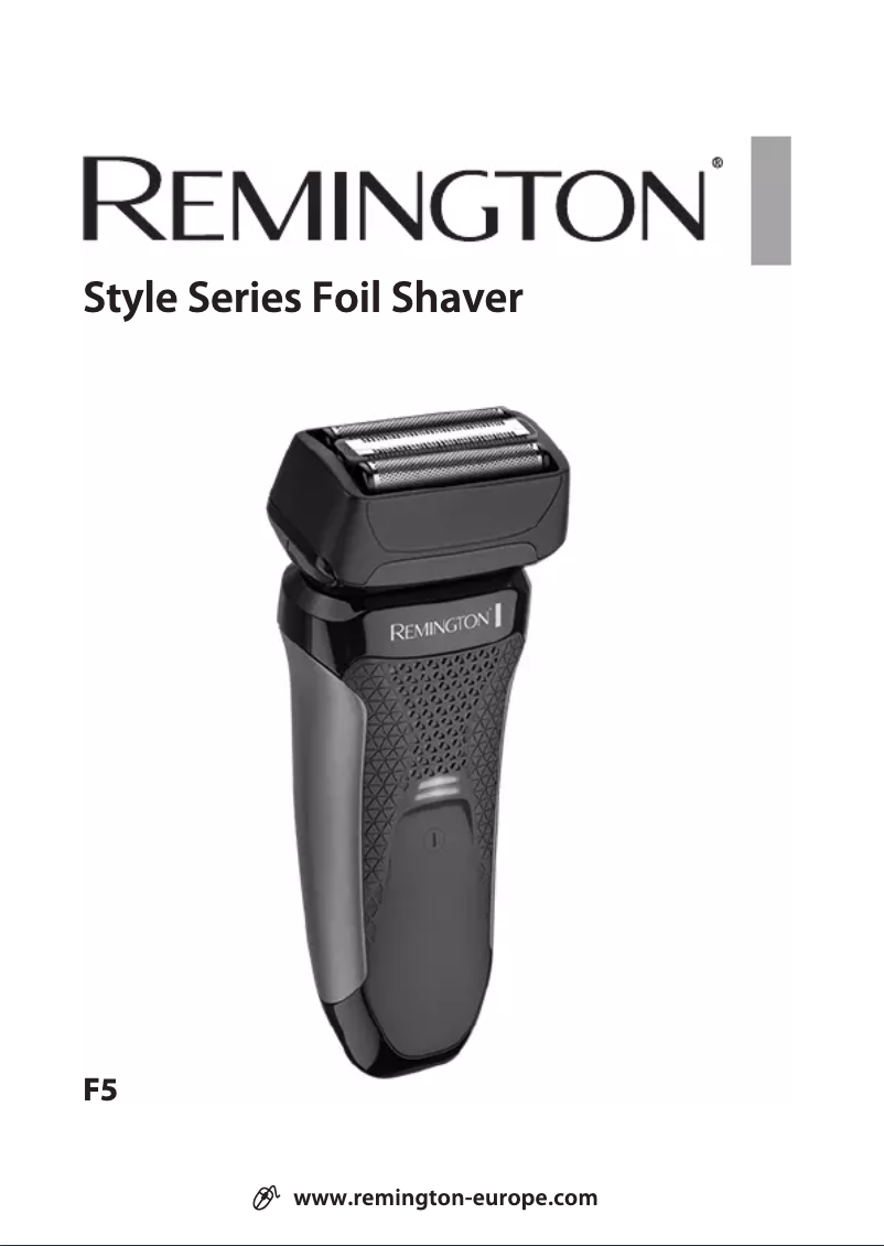 Page 1 of the manual User Manual Remington F5 Style Series F5000