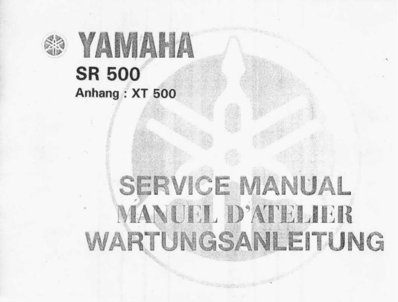 First page image of the manual for SR500