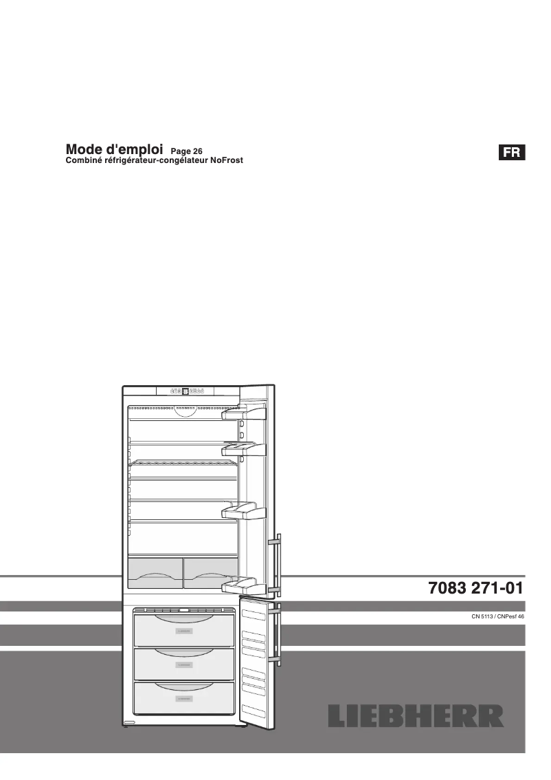 Page 1 of the manual User Manual Liebherr CNPesf 4613