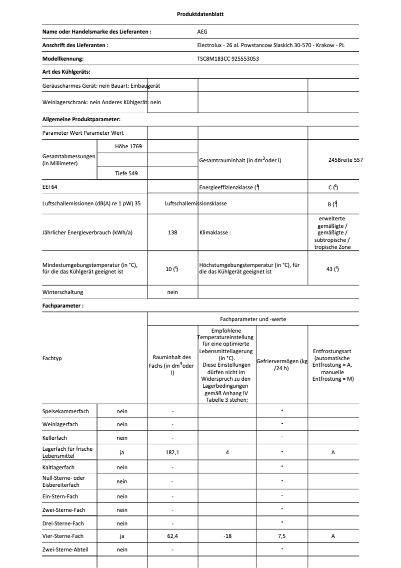 First page image of the manual for TSC8M183CC