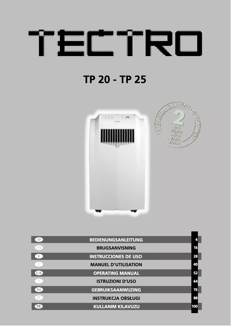 Page 1 of the manual User Manual Zibro TP 20 Tectro