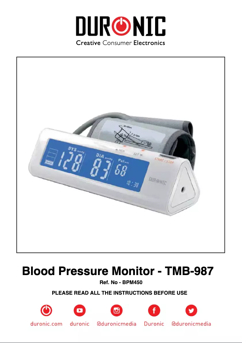 First page image of the manual for BPM450