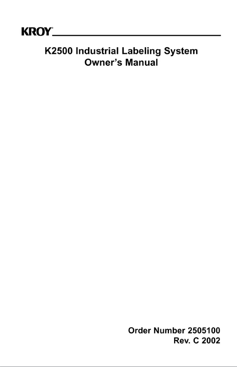 First page image of the manual for K2500