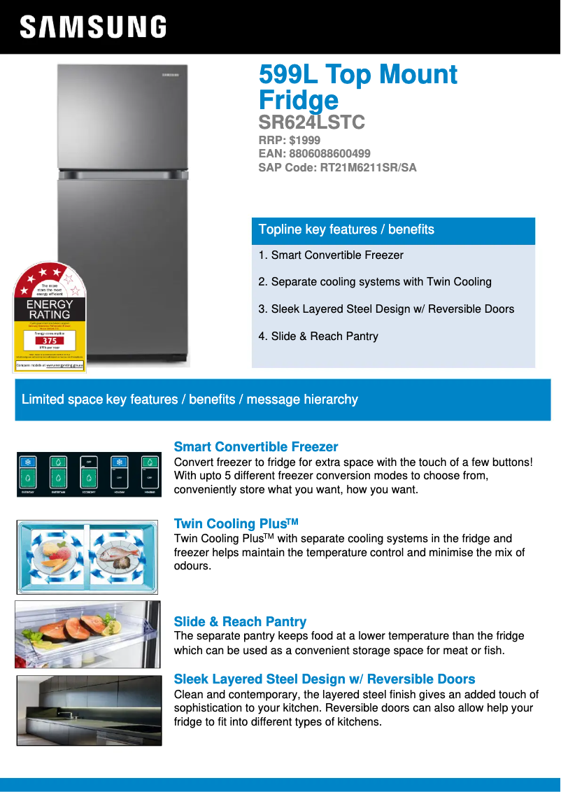 First page image of the manual for SR624LSTC