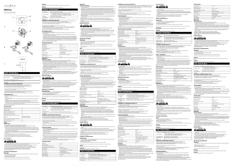 Page 1 of the manual User Manual Nedis PIRII41WT