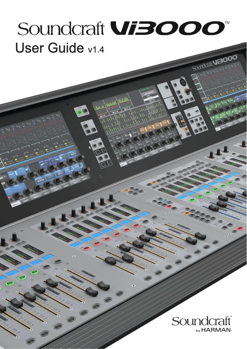 Page 1 of the manual User Manual Soundcraft Vi3000