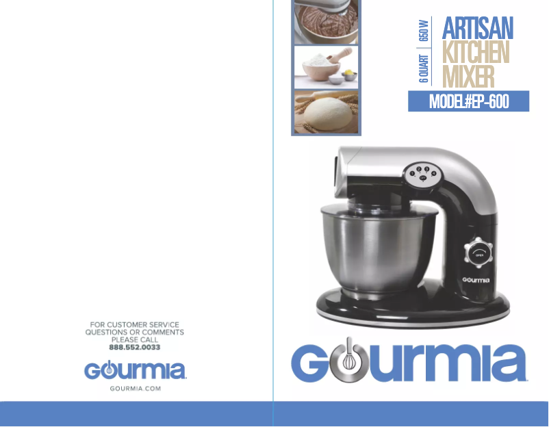 Page 1 of the manual User Manual Gourmia EP600