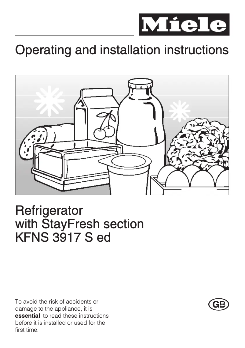 First page image of the manual for KFNS 3917 SDE ed