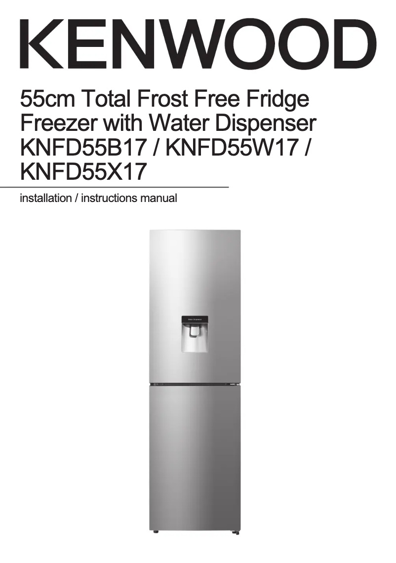 First page image of the manual for KNFD55X17