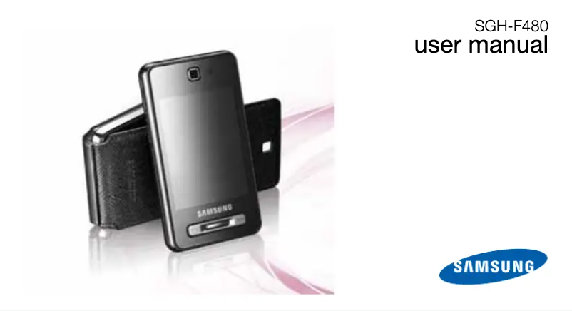 Page 1 of the manual User Manual Samsung Tocco