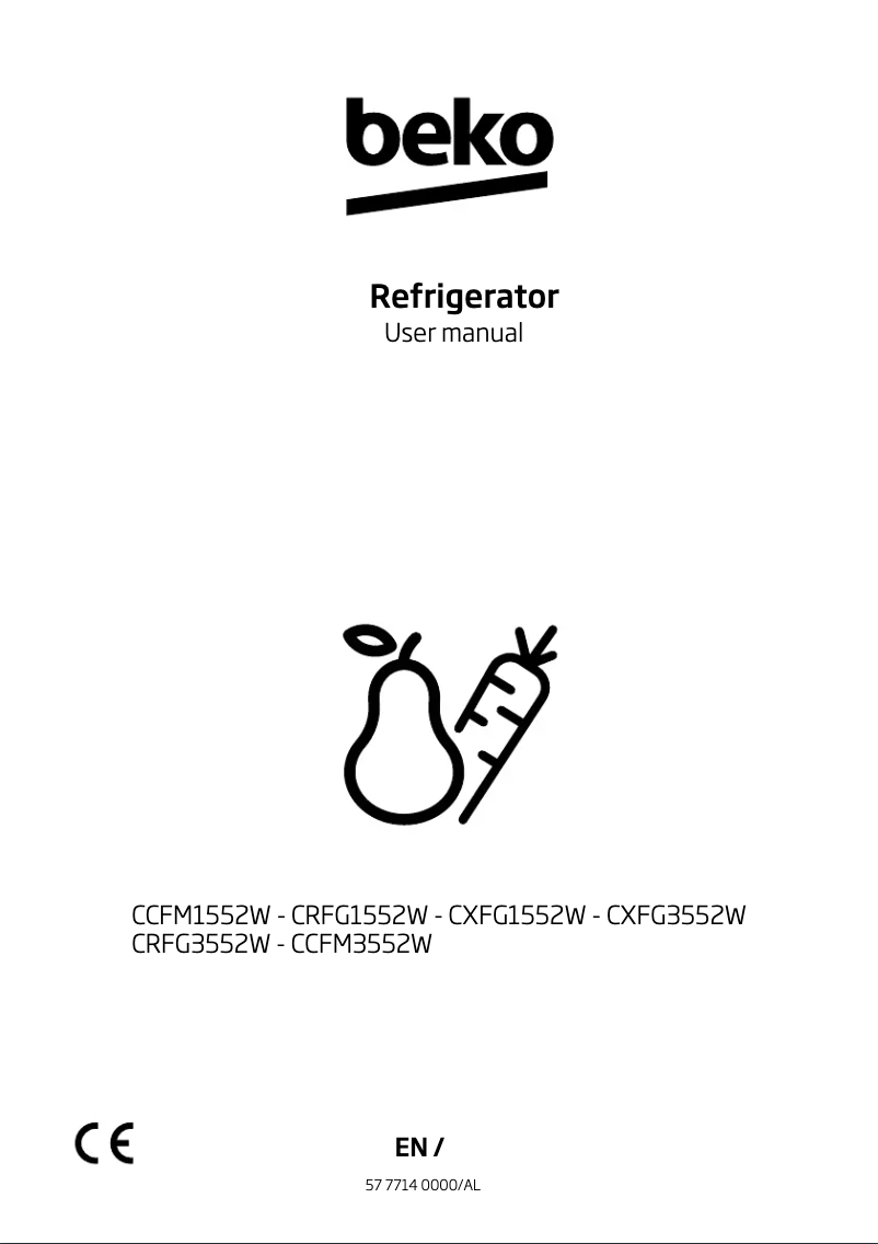 Page 1 of the manual User Manual Beko CRFG3552W