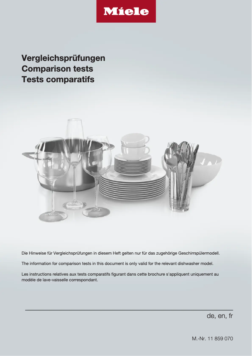 Page 1 of the manual User Manual Miele G 5110 SC Active