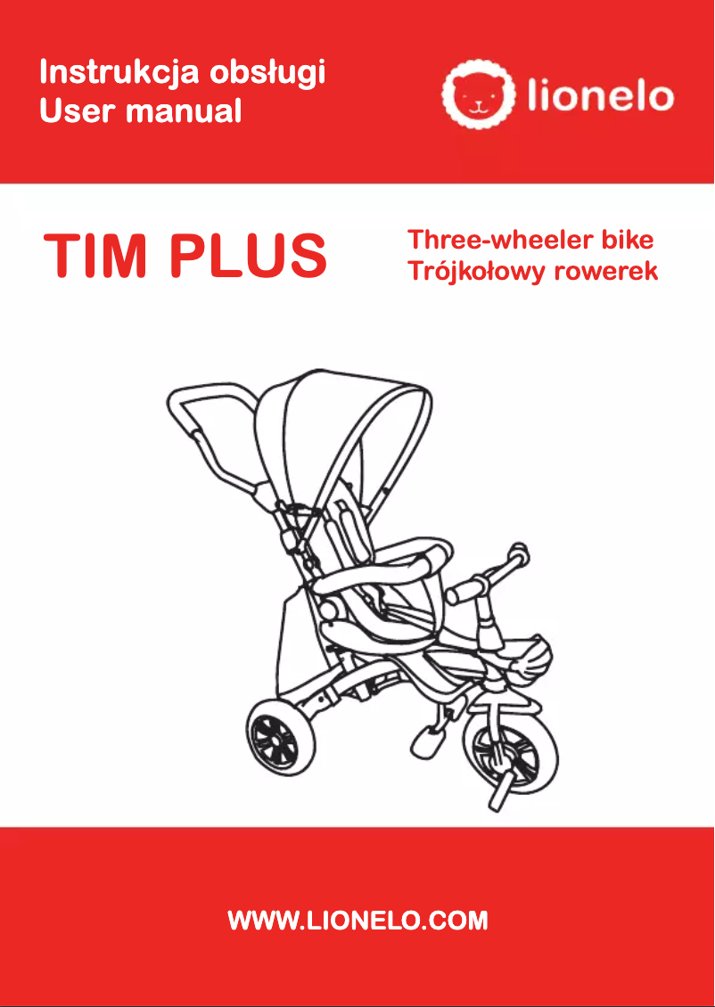 Page 1 of the manual User Manual Lionelo Tim Plus