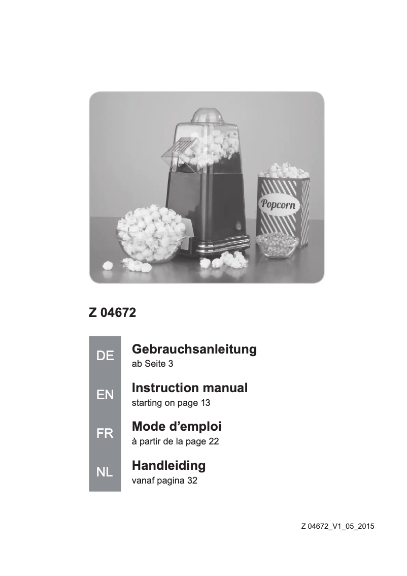 First page image of the manual for 04672