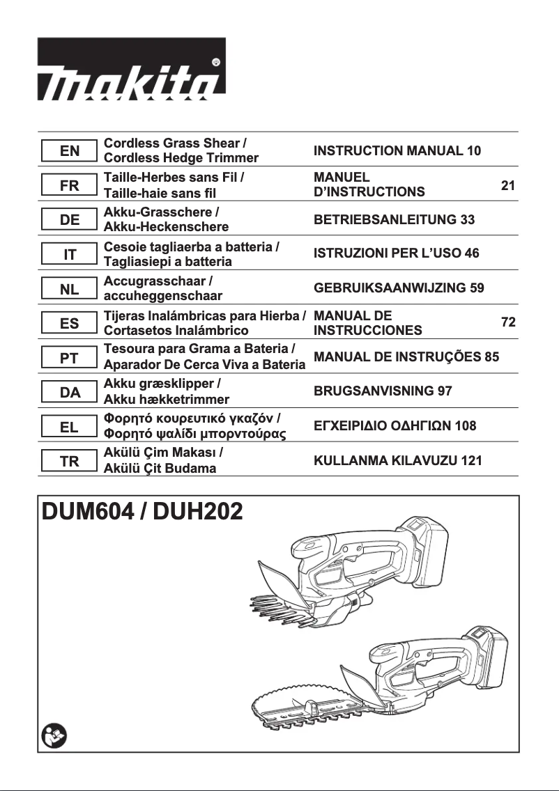First page image of the manual for DUM604ZX