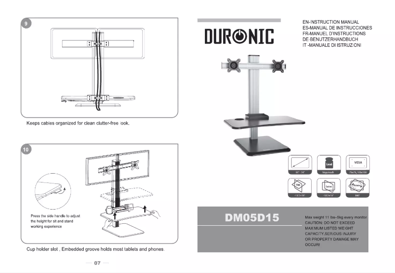 Page 1 of the manual User Manual Duronic DM05D15