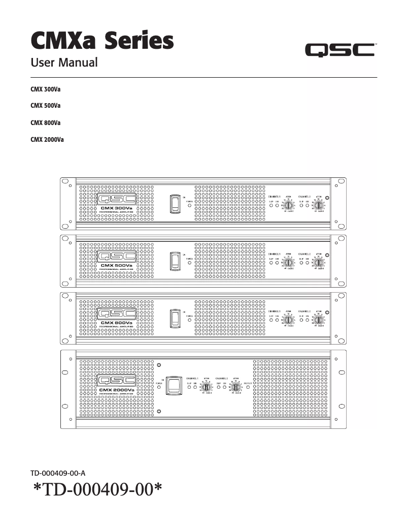 First page image of the manual for CMX 300Va