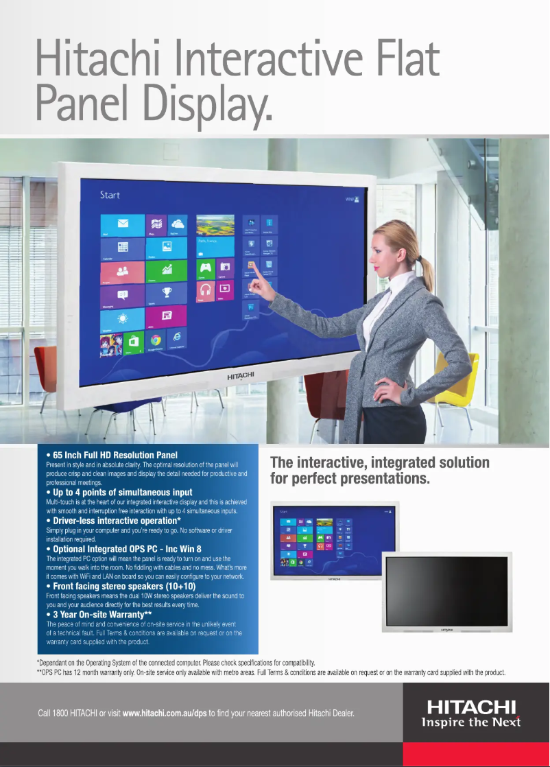 Page 1 of the manual Brochure Hitachi =HIT-FHD6500PC