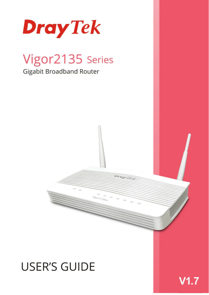 Page 1 of the manual User Manual Draytek Vigor 2135Vac