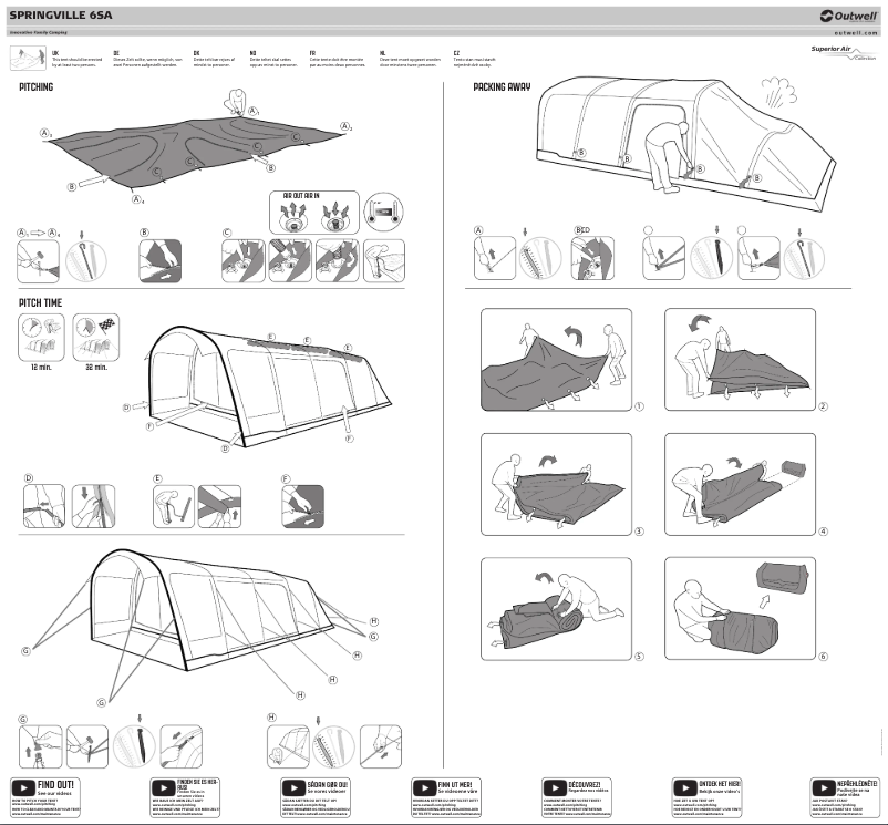Page 1 of the manual Instruction Manual Outwell Springville 6SA