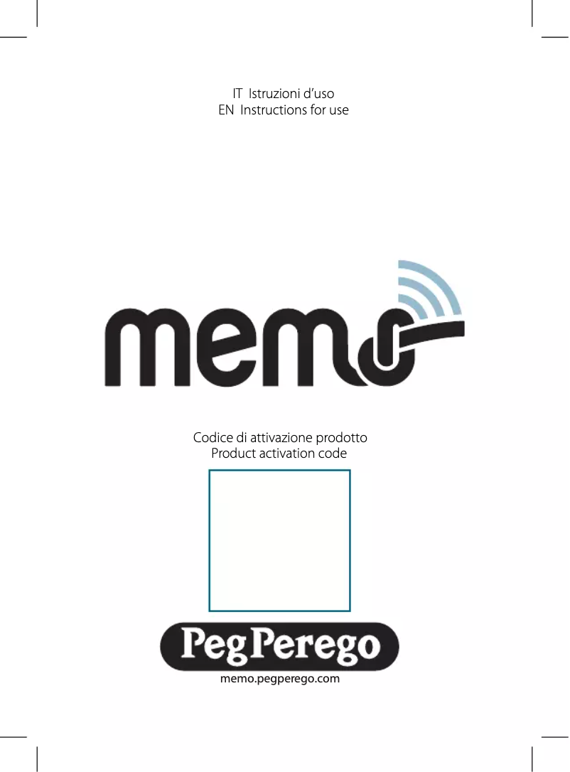 Page 1 of the manual User Manual Peg Perego Memo Pad