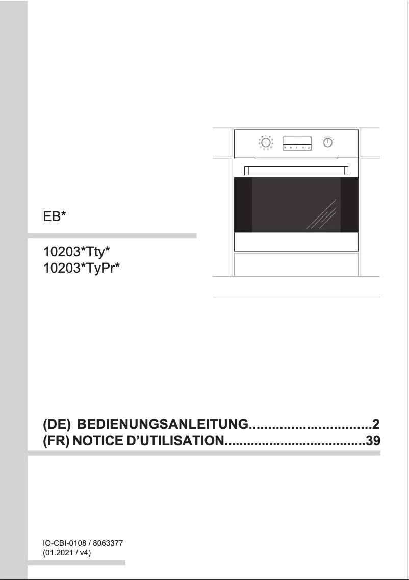 First page image of the manual for EB 63523 M