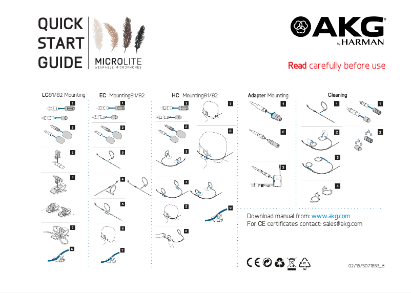 Page 1 of the manual Quick Start Guide AKG LC82 MD
