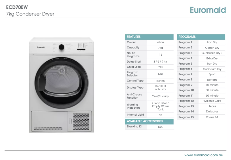 First page image of the manual for ECD700W