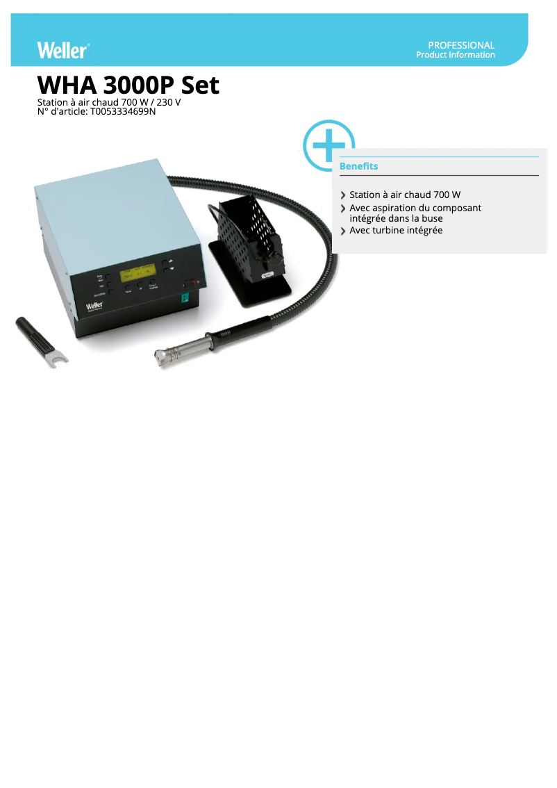 First page image of the manual for WHA 3000P