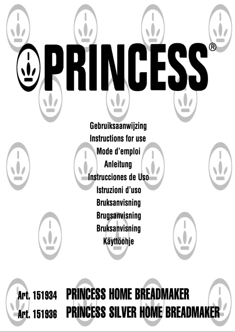 Image de la première page du manuel de l'appareil Home Breadmaker 151934