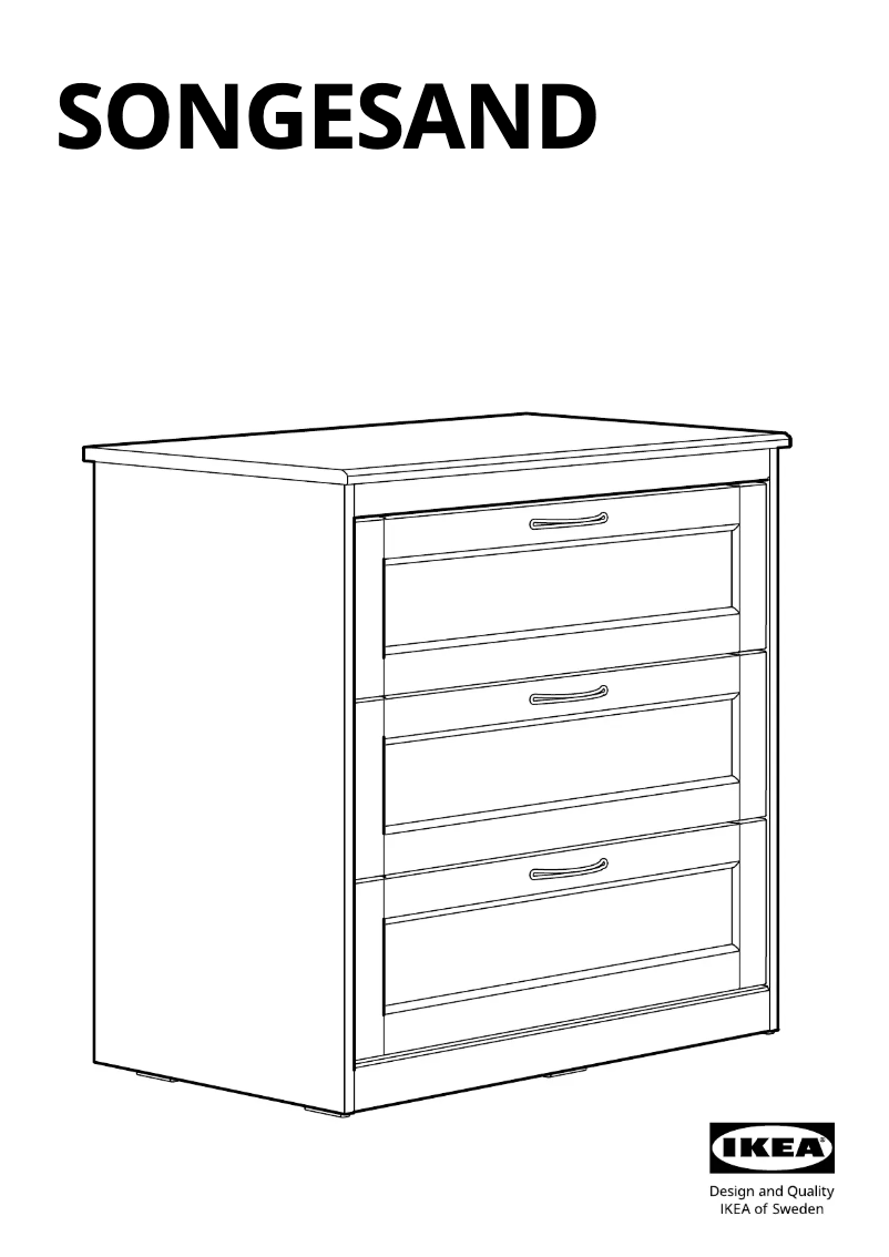 Page 1 of the manual User Manual Ikea SONGESAND 303.668.37