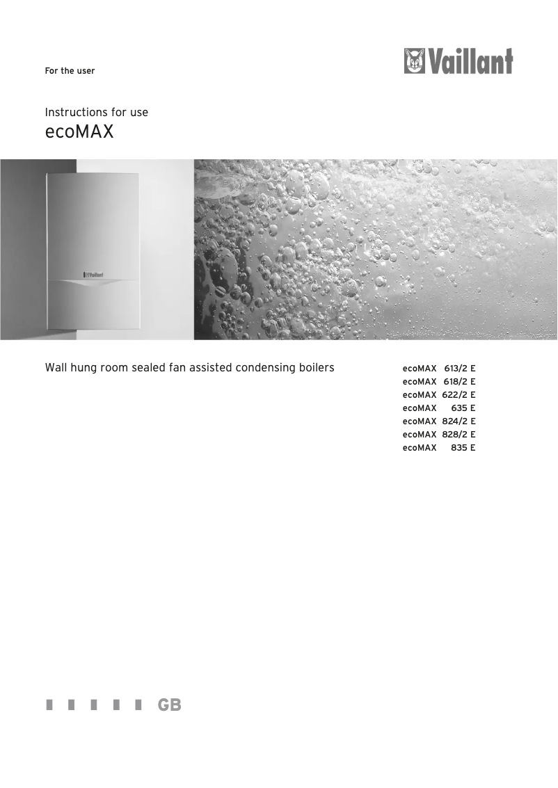 First page image of the manual for EcoMAX 618/2 E