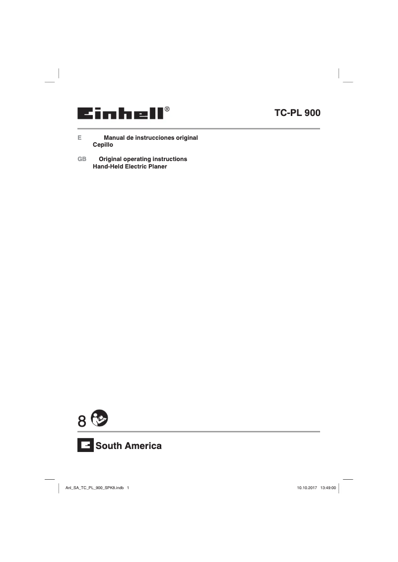 Page 1 of the manual User Manual Einhell TC-PL 900