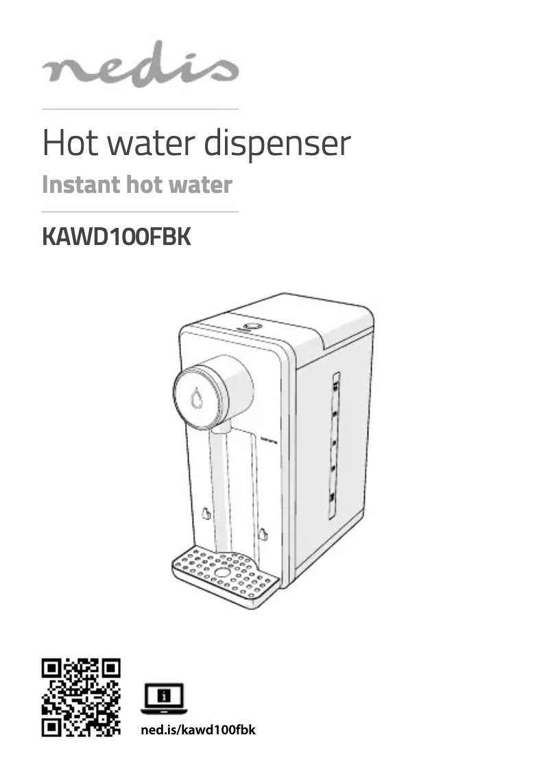 Page 1 of the manual User Manual Nedis KAWD100FBK