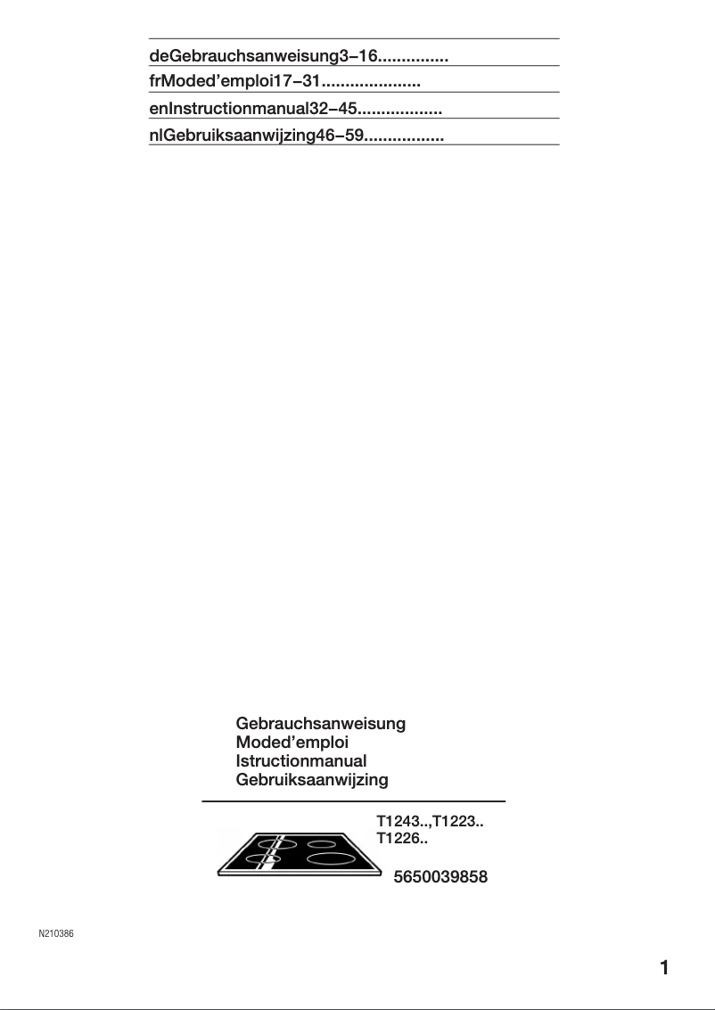 First page image of the manual for T1223S0