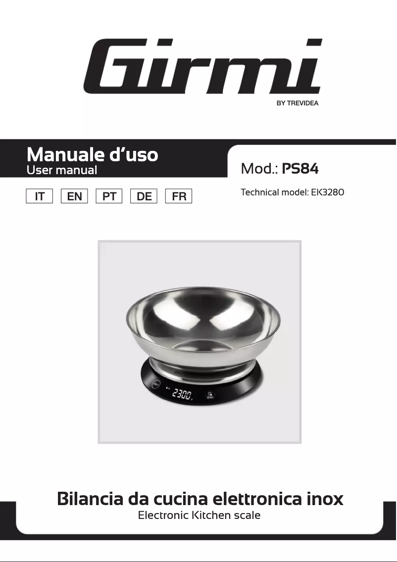 Page 1 of the manual User Manual Girmi PS84