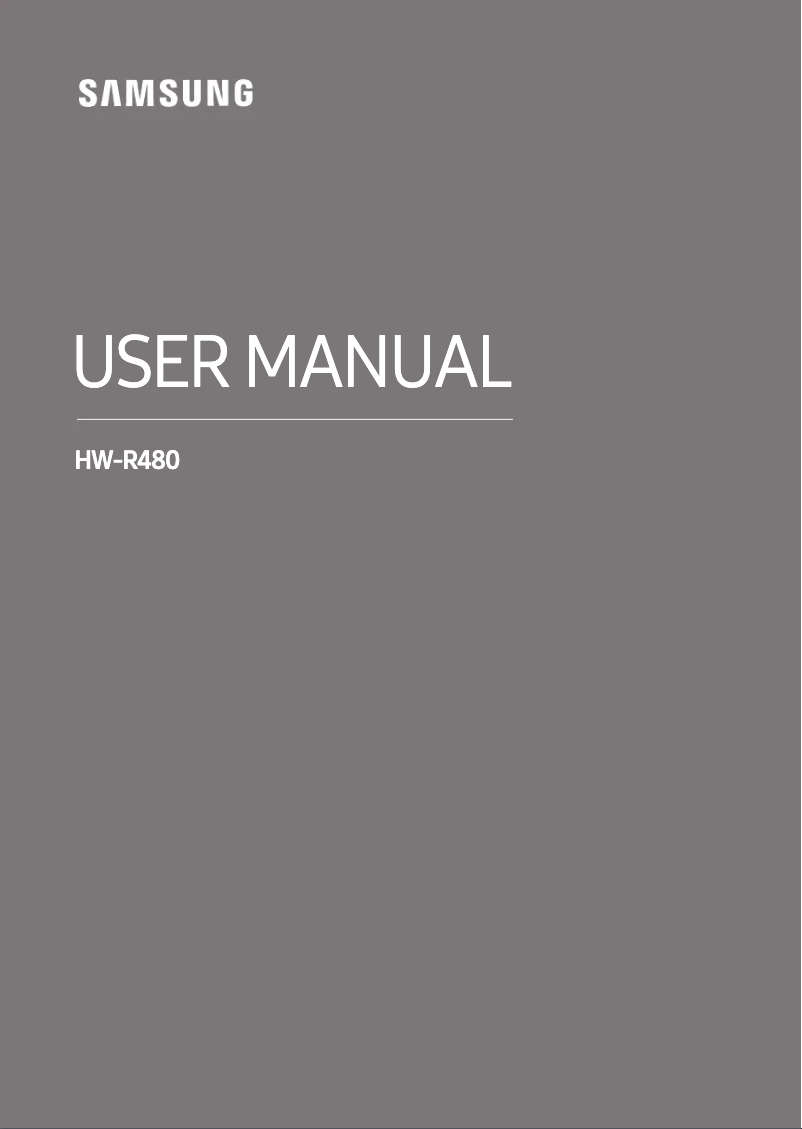 First page image of the manual for HW-R480