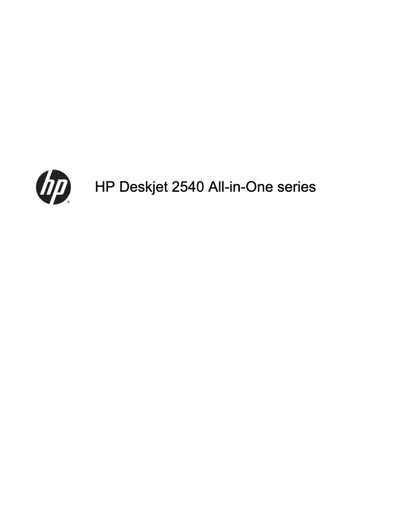 Page 1 of the manual User Manual HP DeskJet 2542