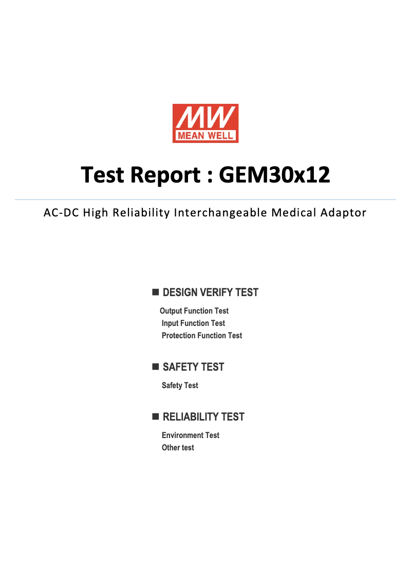 First page image of the manual for GEM30I12-P1J