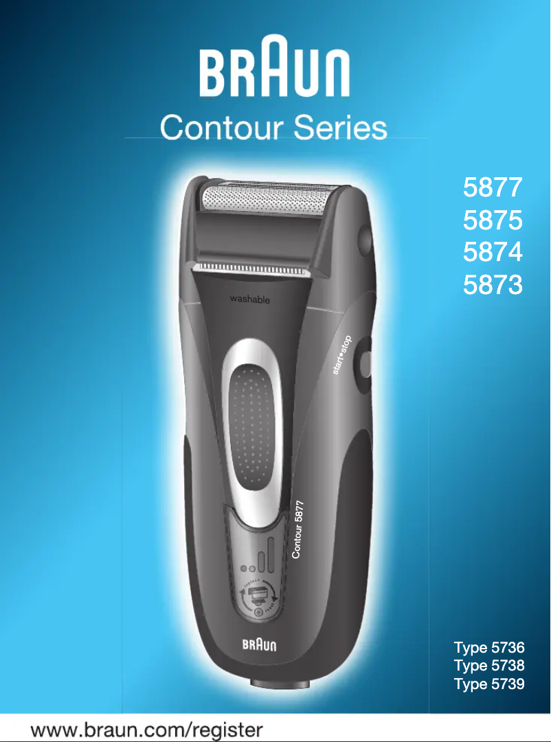 First page image of the manual for Contour Series 5877