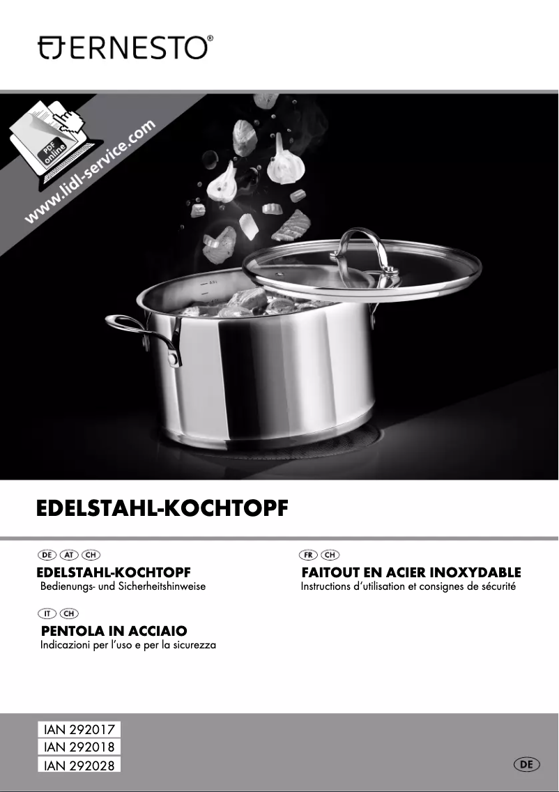 Image de la première page du manuel de l'appareil IAN 292028