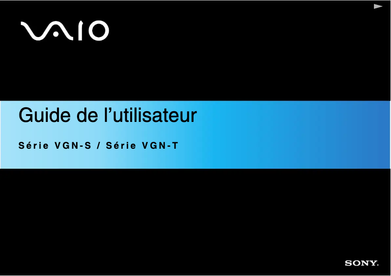 Page 1 of the manual User Manual Sony Vaio VGN-S3HP