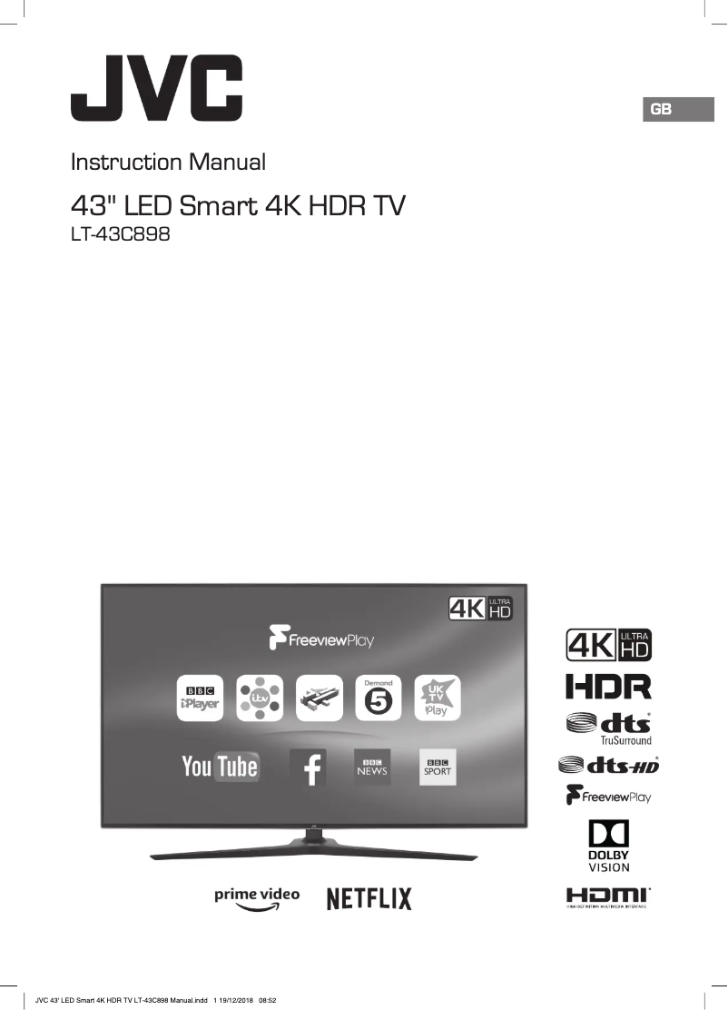Page 1 of the manual User Manual JVC LT-43C898