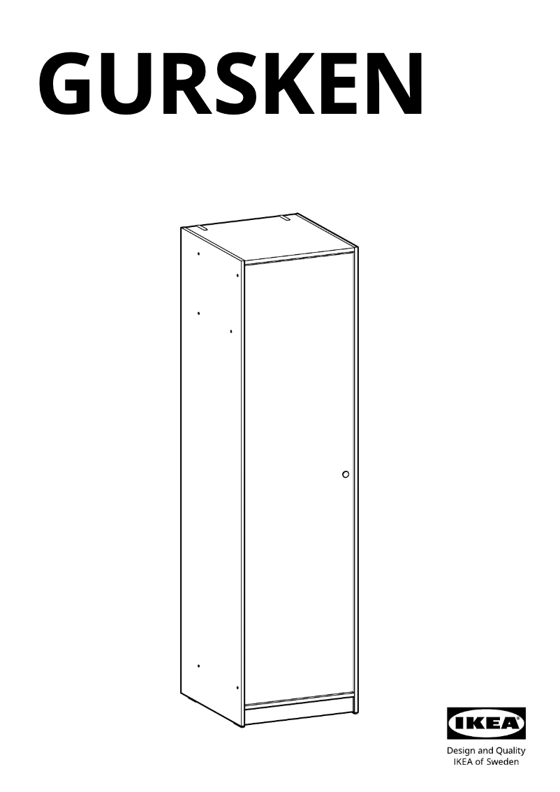Page 1 of the manual User Manual Ikea GURSKEN 505.032.92